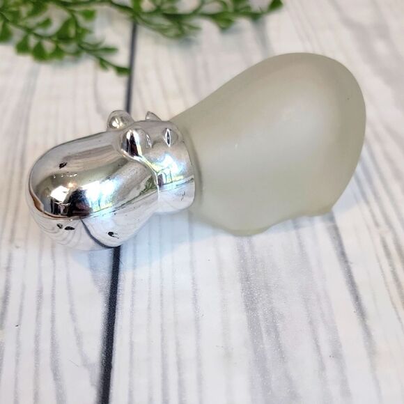 Avon Hippo Vintage 70s & 80s Perfume Bottle Frosted Glass - Picture 1 of 8